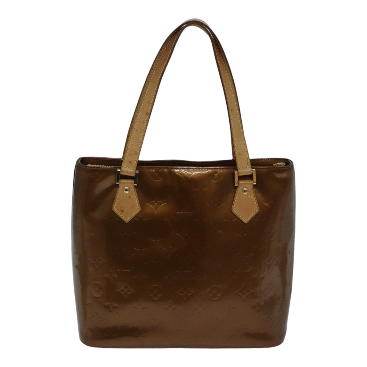 LOUIS VUITTON Monogram Vernis Houston Hand Bag Bronze M91122 LV ki4911