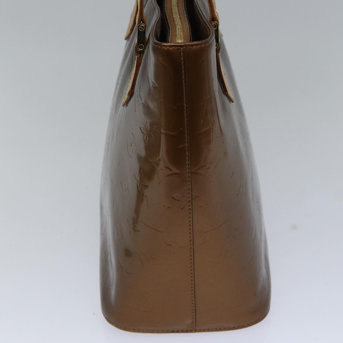 LOUIS VUITTON Monogram Vernis Houston Hand Bag Bronze M91122 LV ki4911
