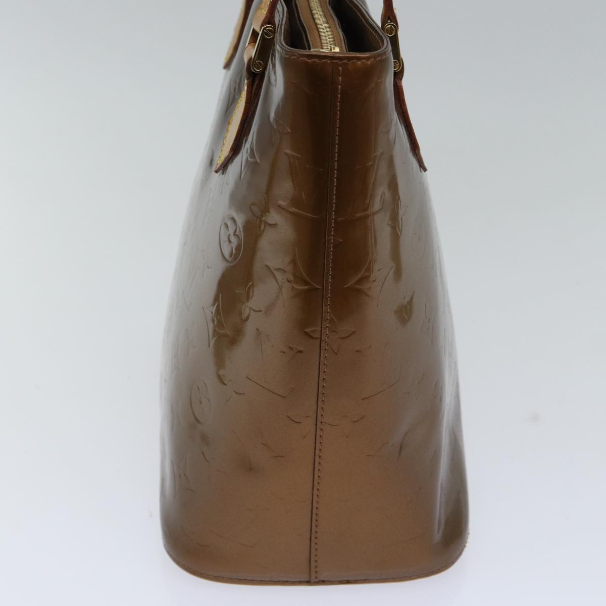 LOUIS VUITTON Monogram Vernis Houston Hand Bag Bronze M91122 LV ki4911