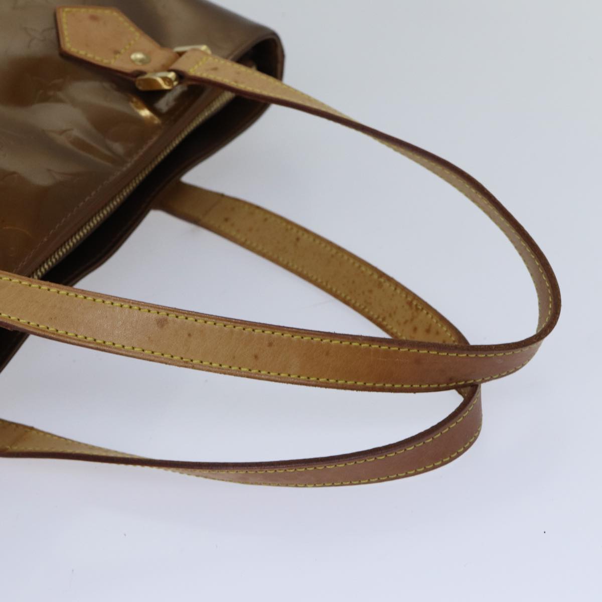 LOUIS VUITTON Monogram Vernis Houston Hand Bag Bronze M91122 LV ki4911