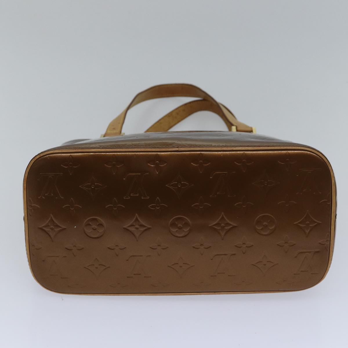 LOUIS VUITTON Monogram Vernis Houston Hand Bag Bronze M91122 LV ki4911