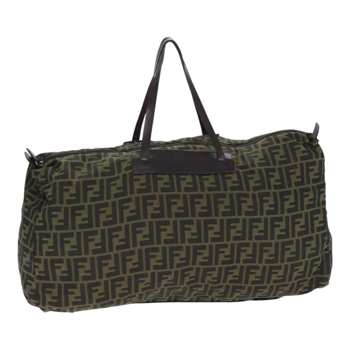 Luxury Fendi Zucca Canvas Boston Bag Brownki4919