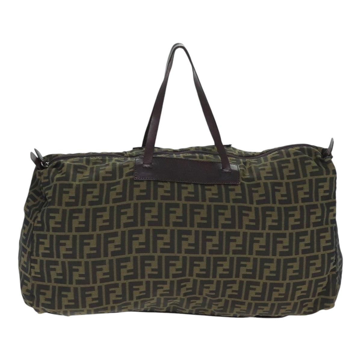 Luxury Fendi Zucca Canvas Boston Bag Brownki4919