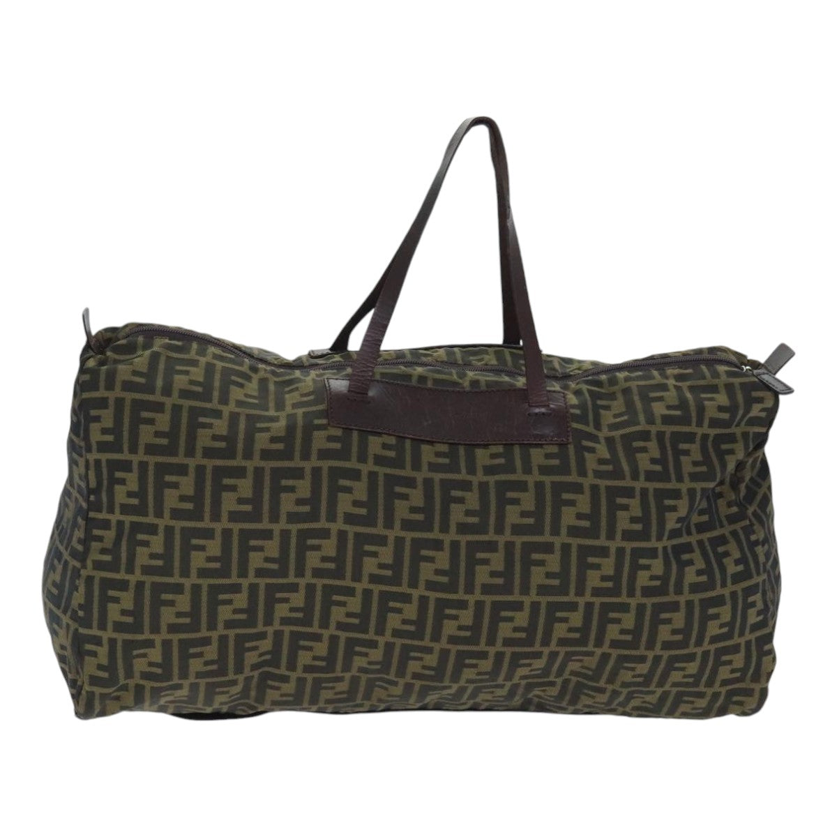 Luxury Fendi Zucca Canvas Boston Bag Brownki4919