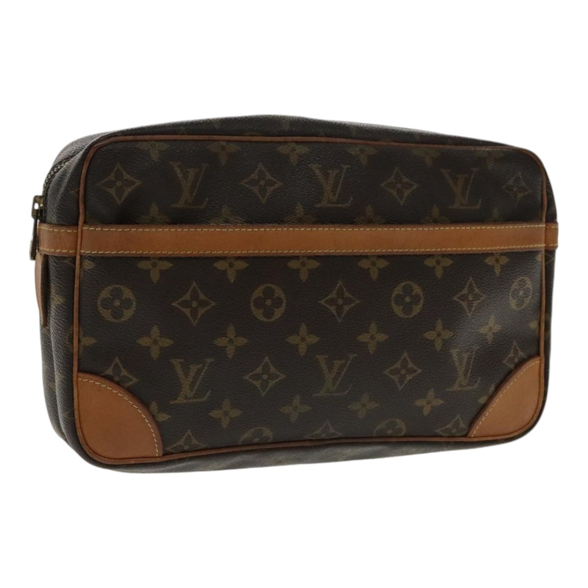 LOUIS VUITTON Monogram Compiegne 28 Clutch Bag M51845 LV ki5021