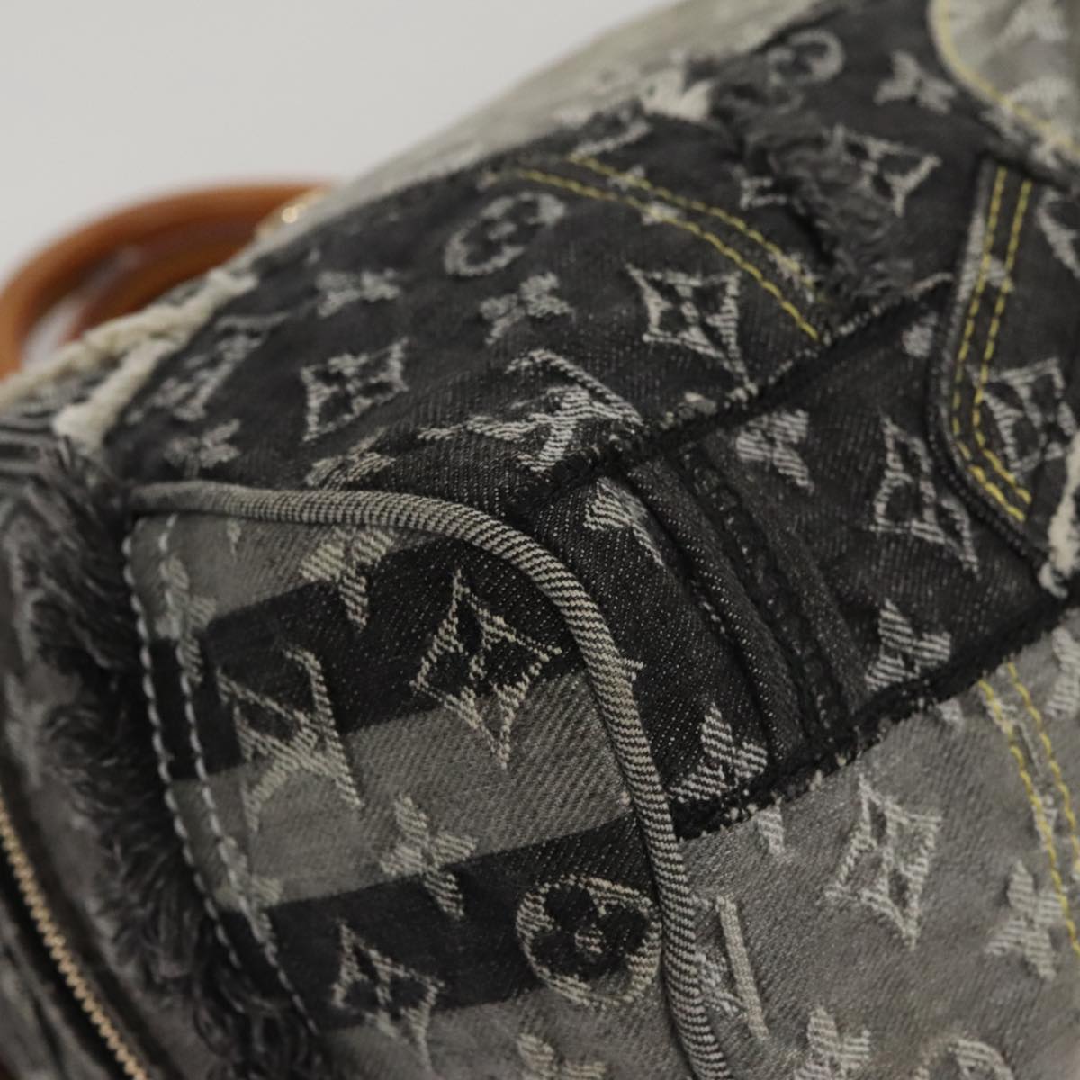 LOUIS VUITTON Monogram Denim Patchwork Speedy 30 Bag Gray M95381 LV ki5325A