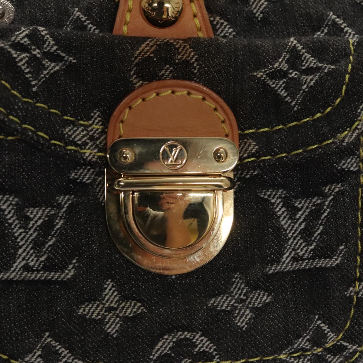 LOUIS VUITTON Monogram Denim Patchwork Speedy 30 Bag Gray M95381 LV ki5325A