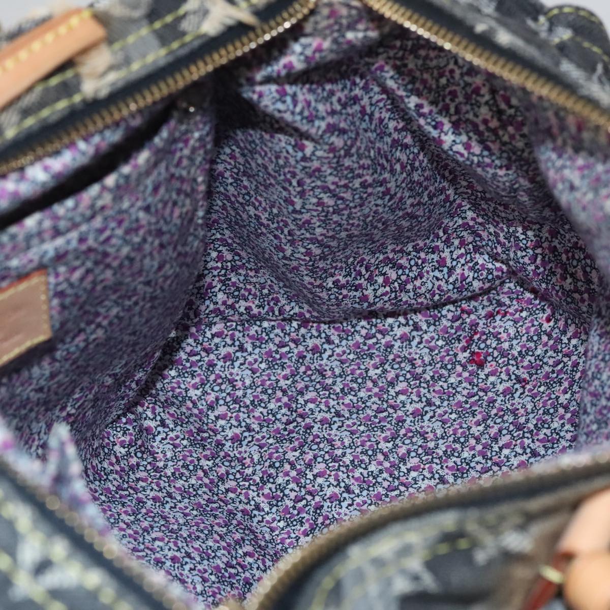 LOUIS VUITTON Monogram Denim Patchwork Speedy 30 Bag Gray M95381 LV ki5325A