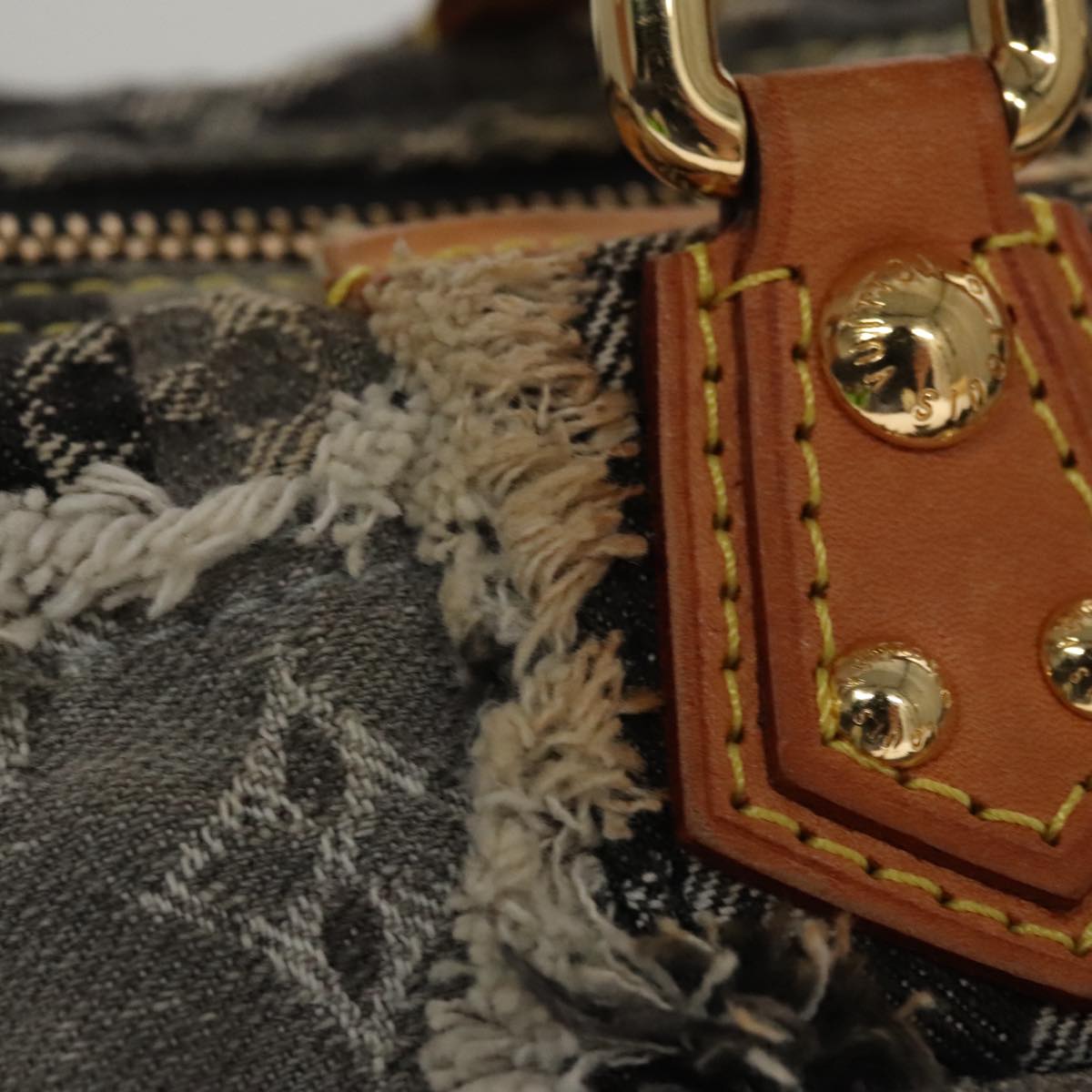 LOUIS VUITTON Monogram Denim Patchwork Speedy 30 Bag Gray M95381 LV ki5325A