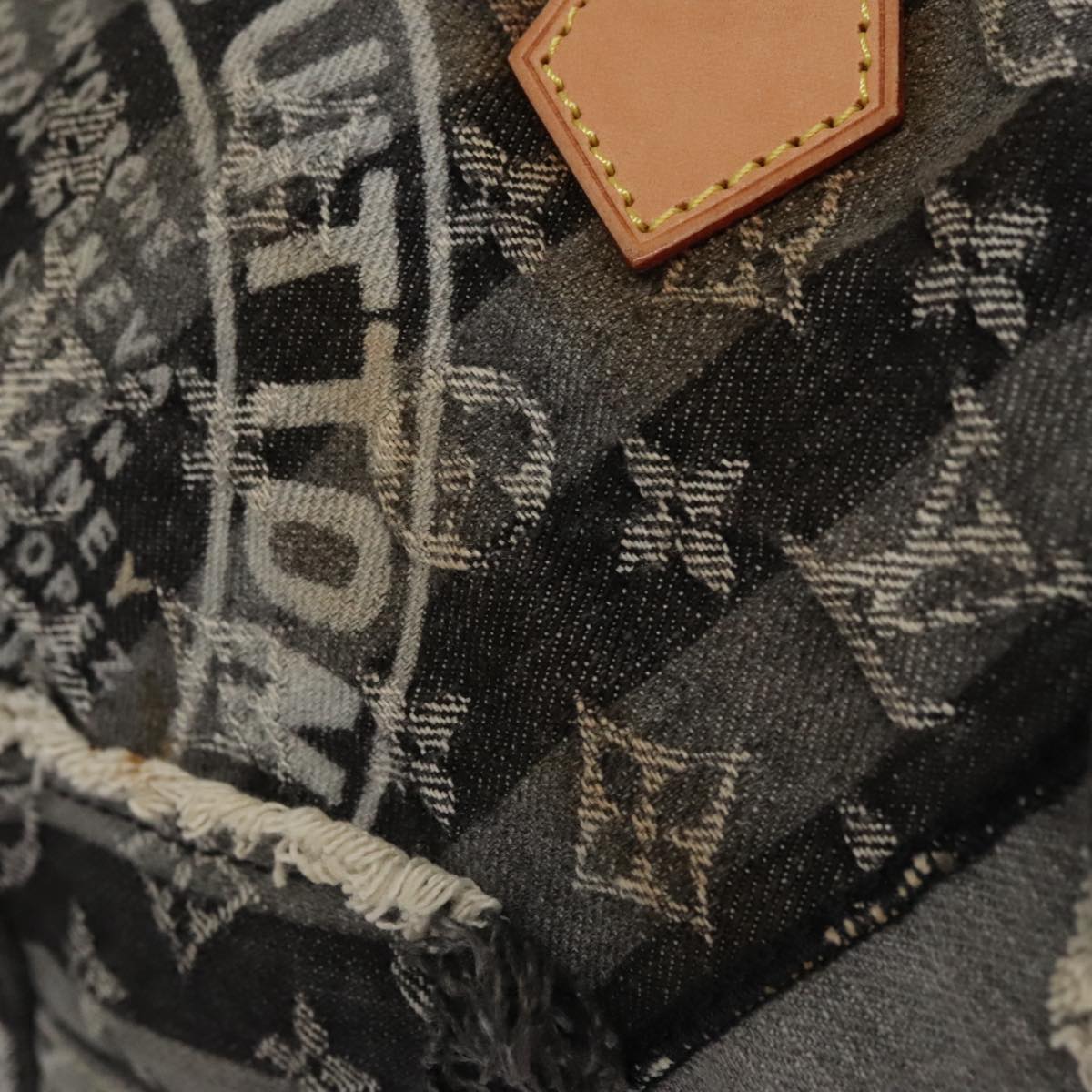 LOUIS VUITTON Monogram Denim Patchwork Speedy 30 Bag Gray M95381 LV ki5325A