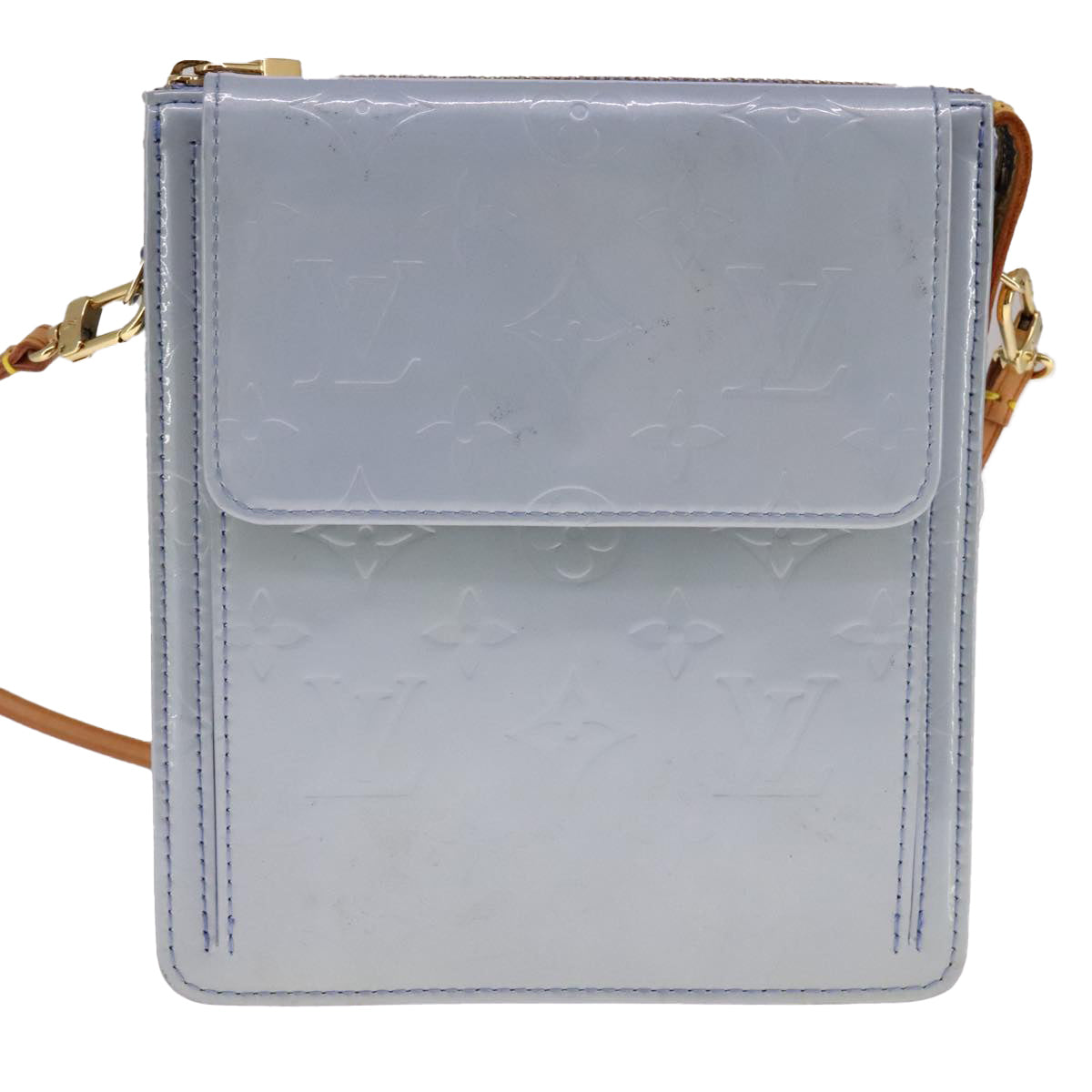 LOUIS VUITTON Monogram Vernis Motto Pouch Lavande M91224 LV ki5328