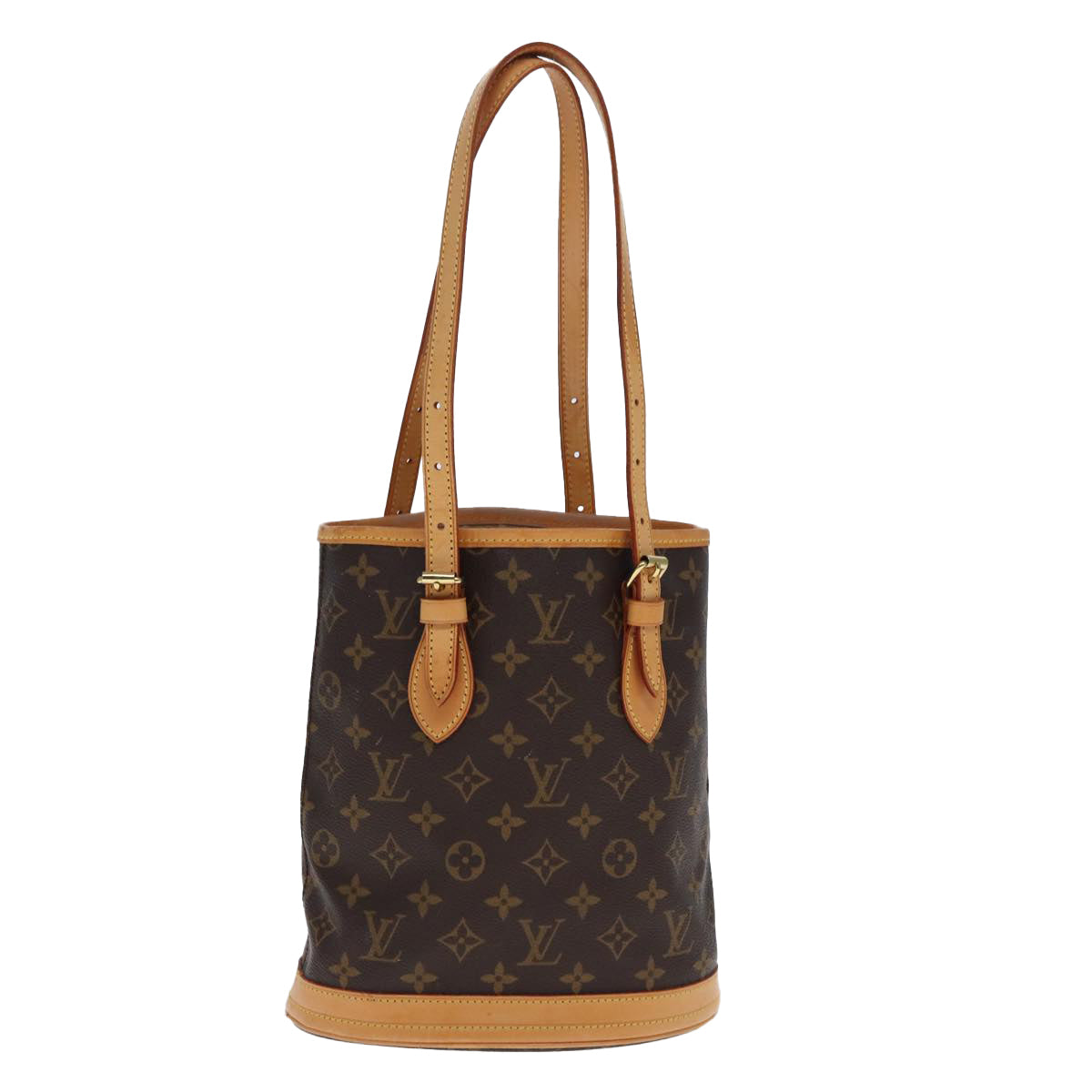 LOUIS VUITTON Monogram Bucket PM Shoulder Bag M42238 LV kk242