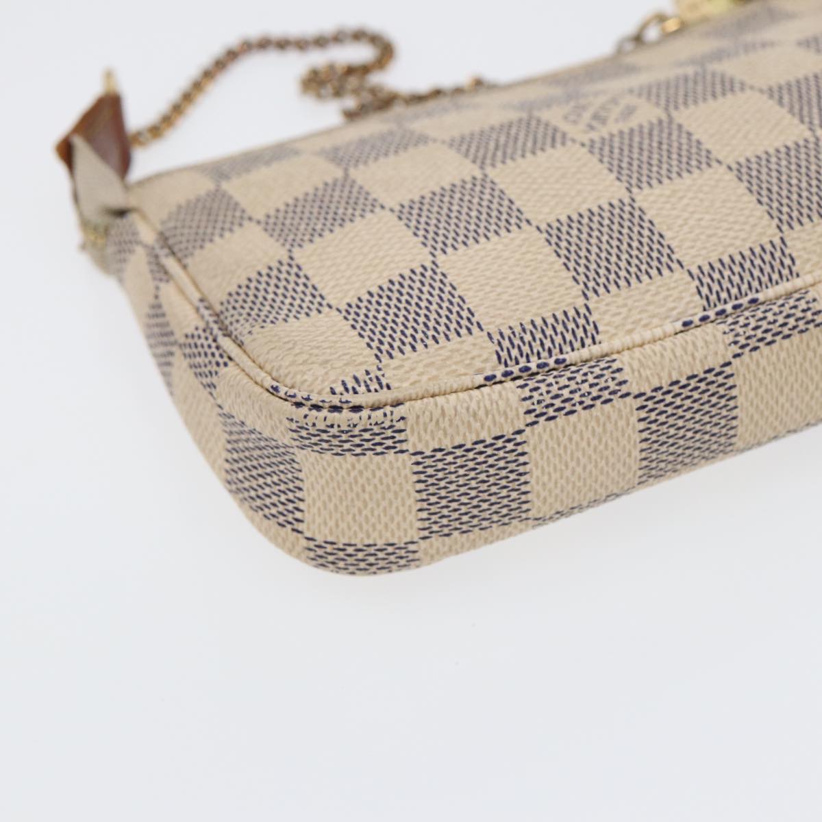 LOUIS VUITTON Damier Azur Mini Pochette Accessoires Pouch N63005 LV kk297