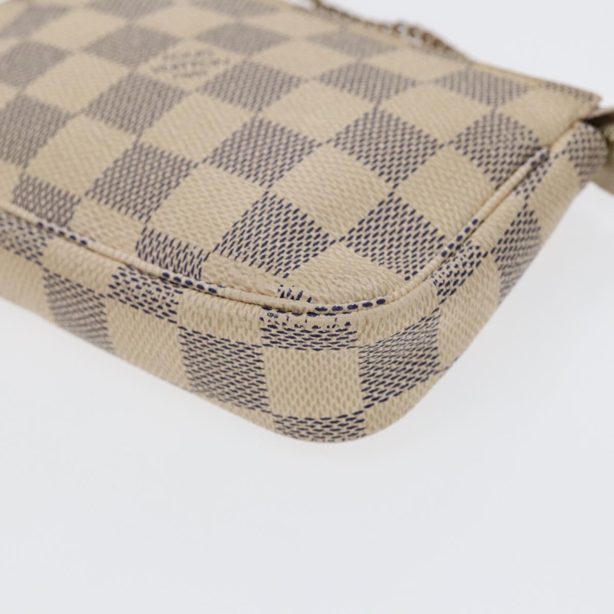 LOUIS VUITTON Damier Azur Mini Pochette Accessoires Pouch N63005 LV kk297