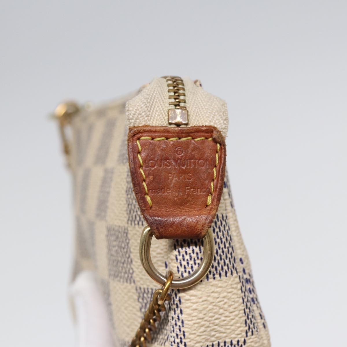 LOUIS VUITTON Damier Azur Mini Pochette Accessoires Pouch N63005 LV kk297