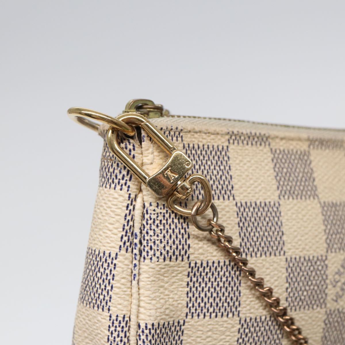 LOUIS VUITTON Damier Azur Mini Pochette Accessoires Pouch N63005 LV kk297