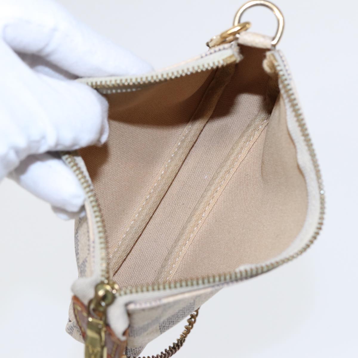 LOUIS VUITTON Damier Azur Mini Pochette Accessoires Pouch N63005 LV kk297