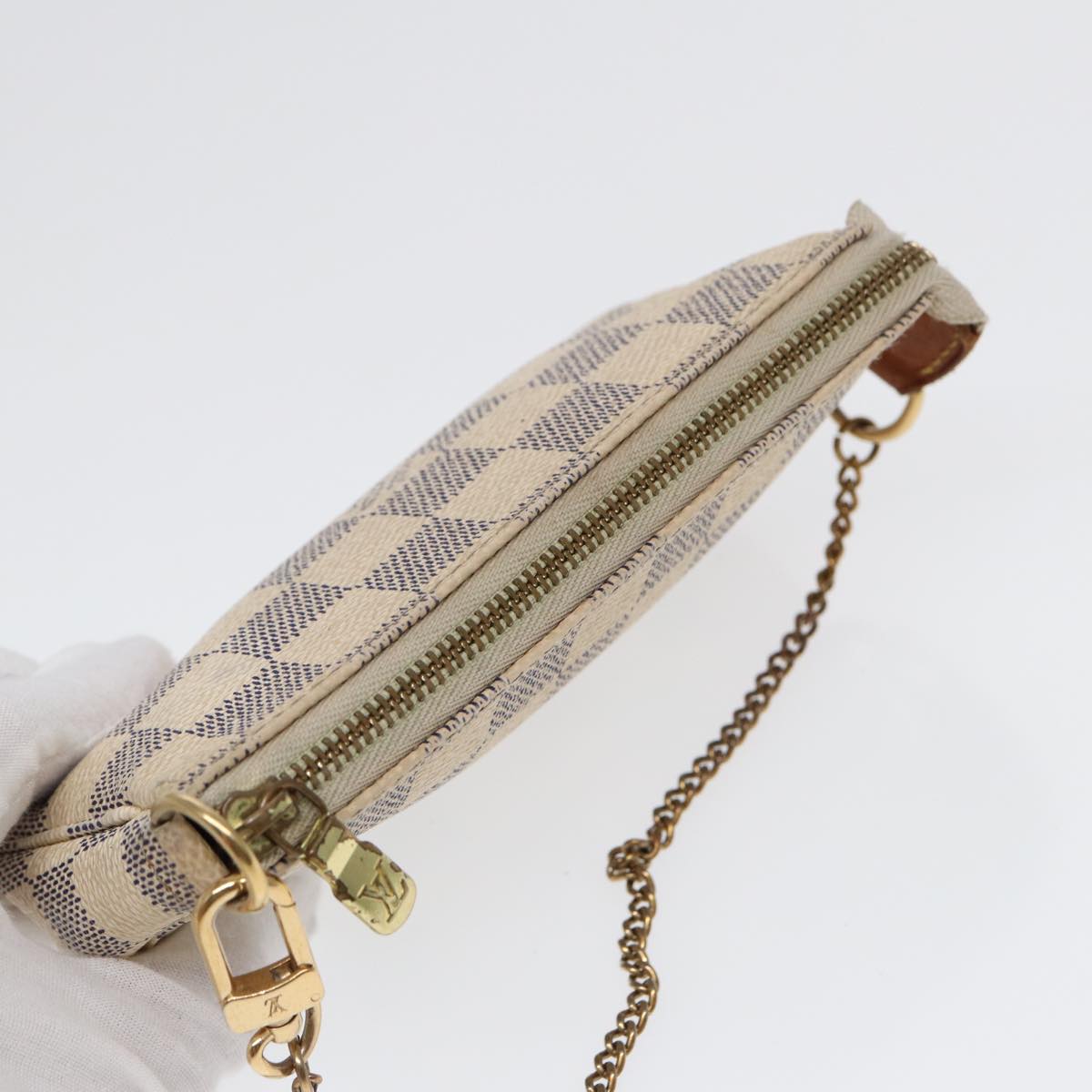LOUIS VUITTON Damier Azur Mini Pochette Accessoires Pouch N63005 LV kk297