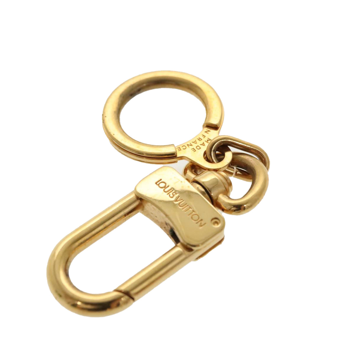 LOUIS VUITTON Anneau Cles Key Holder metal Gold Tone LV kk373