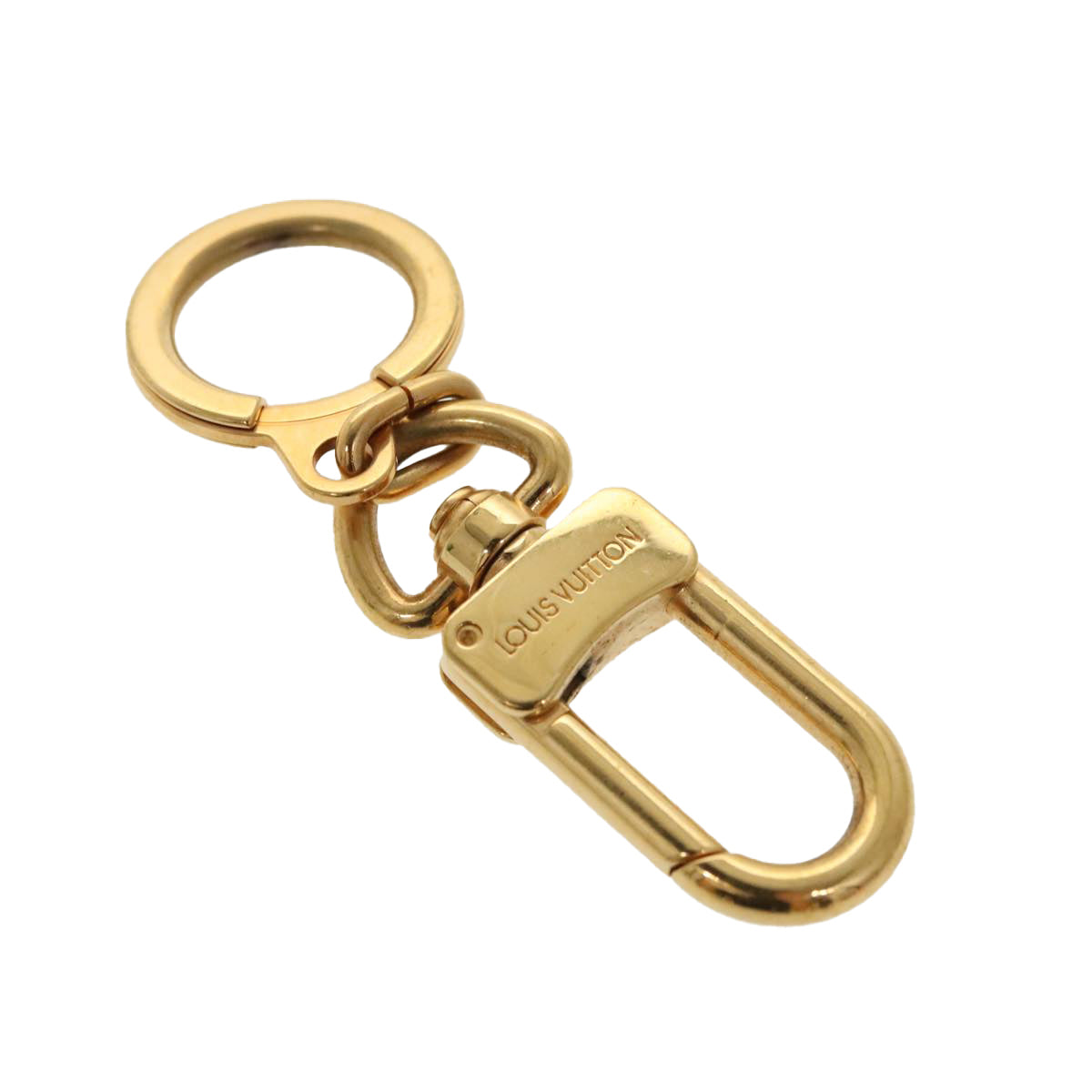 LOUIS VUITTON Anneau Cles Key Holder metal Gold Tone LV kk373