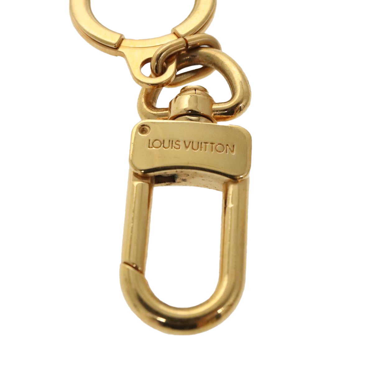 LOUIS VUITTON Anneau Cles Key Holder metal Gold Tone LV kk373
