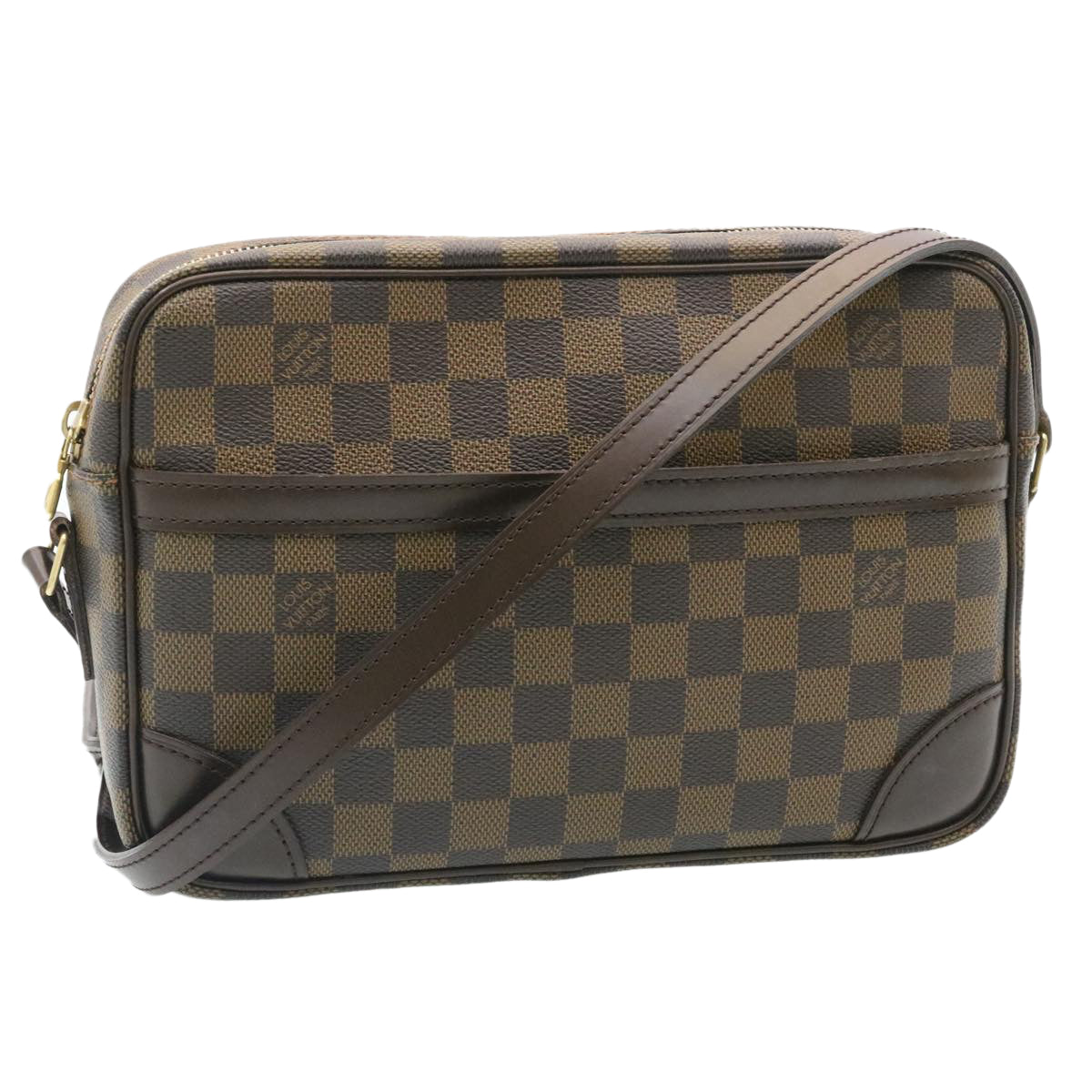 LOUIS VUITTON Damier Ebene Trocadero 27 Shoulder Bag N48085 LV knn052A