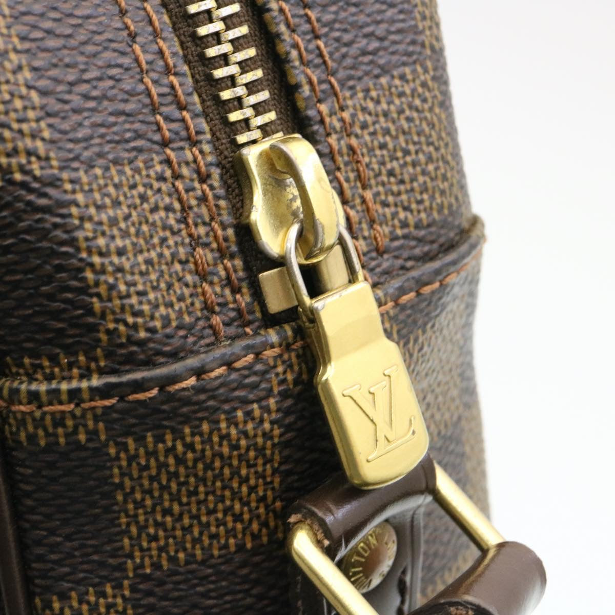 LOUIS VUITTON Damier Ebene Trocadero 27 Shoulder Bag N48085 LV knn052A