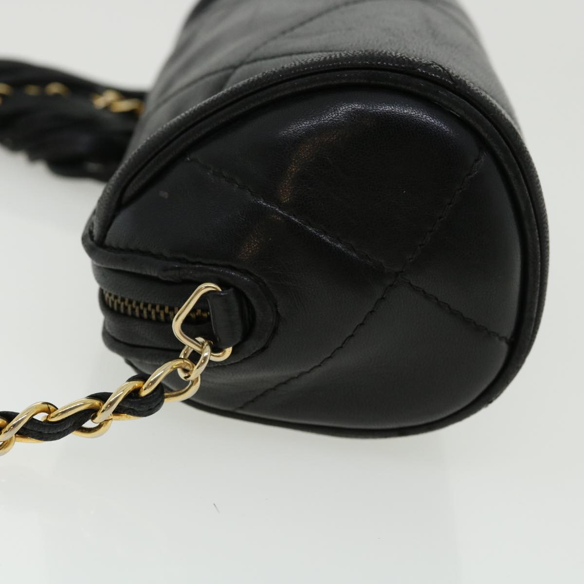 Luxury Chanel COCO Mark FringeChain Shoulder Bag Lamb Skin Black CC  knn088