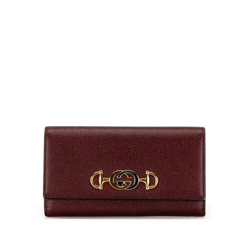 Luxury Gucci Trending 2025 Zumi Interlocking G Horsebit Leather Continental Wallet