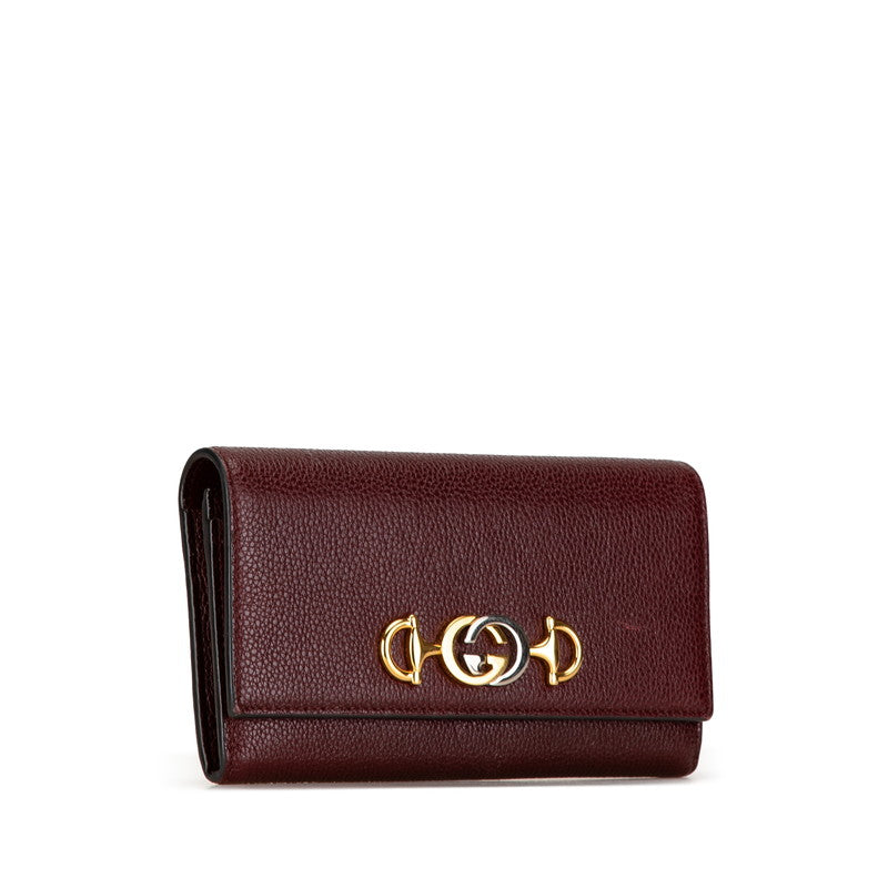 Luxury Gucci Trending 2025 Zumi Interlocking G Horsebit Leather Continental Wallet