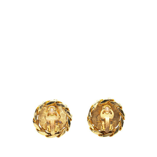 Chanel Vintage Chain Coco Mark Earrings