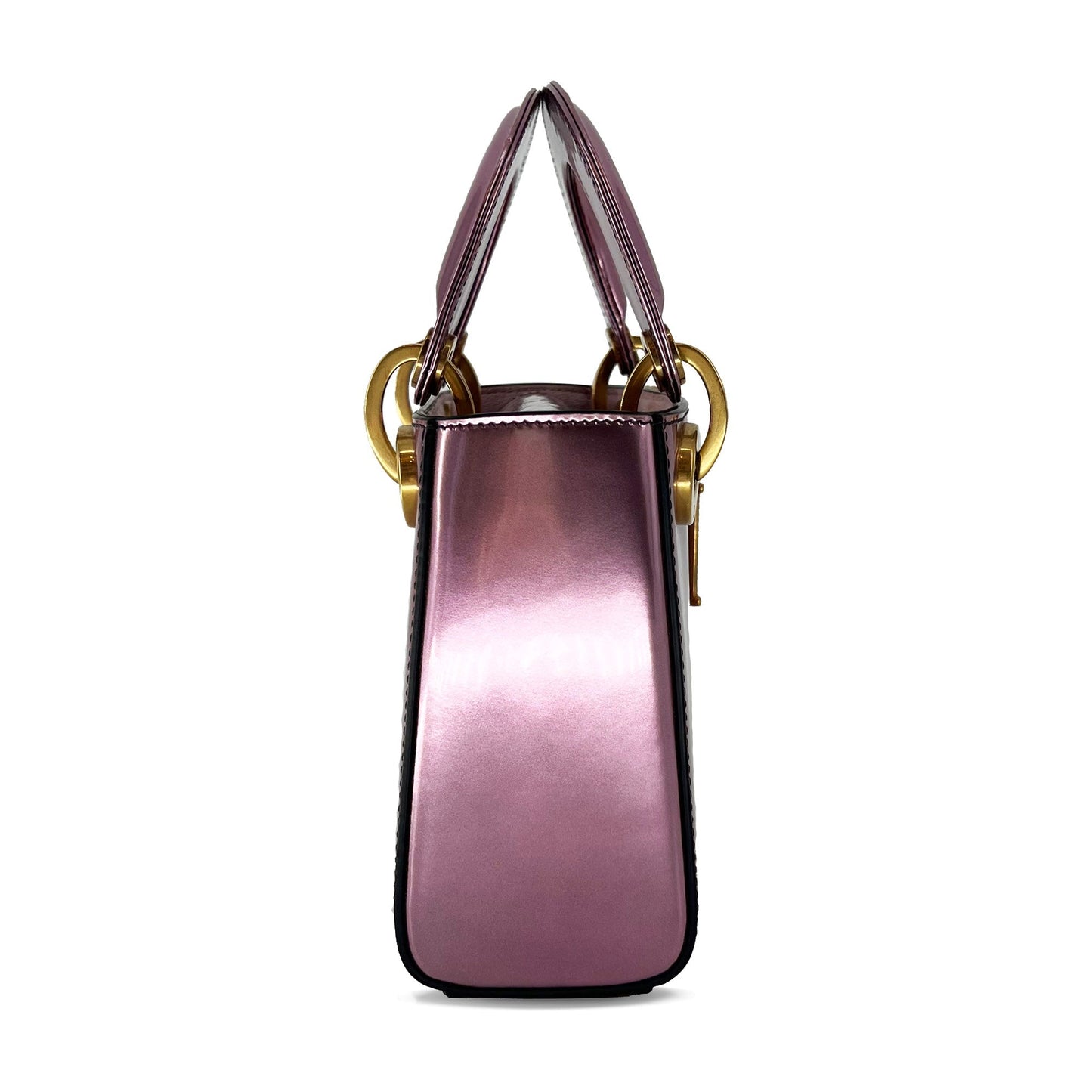Mini Lady Luxury Diorbag metallic pink calfskin