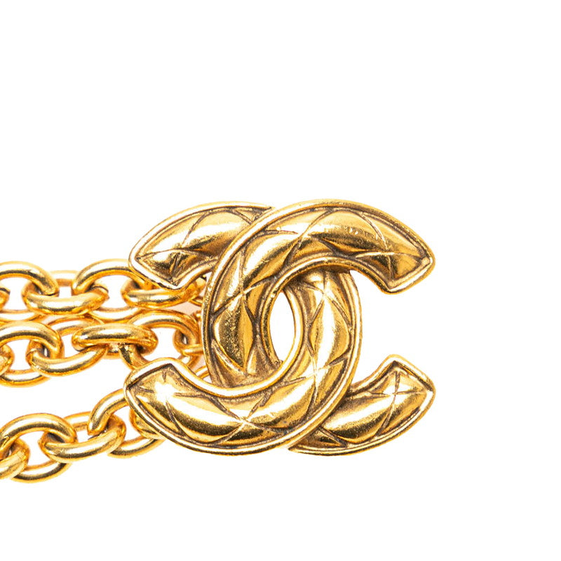 Chanel Vintage Matelasse Coco Mark Chain Belt