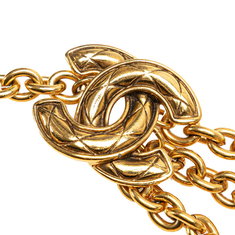 Chanel Vintage Matelasse Coco Mark Chain Belt