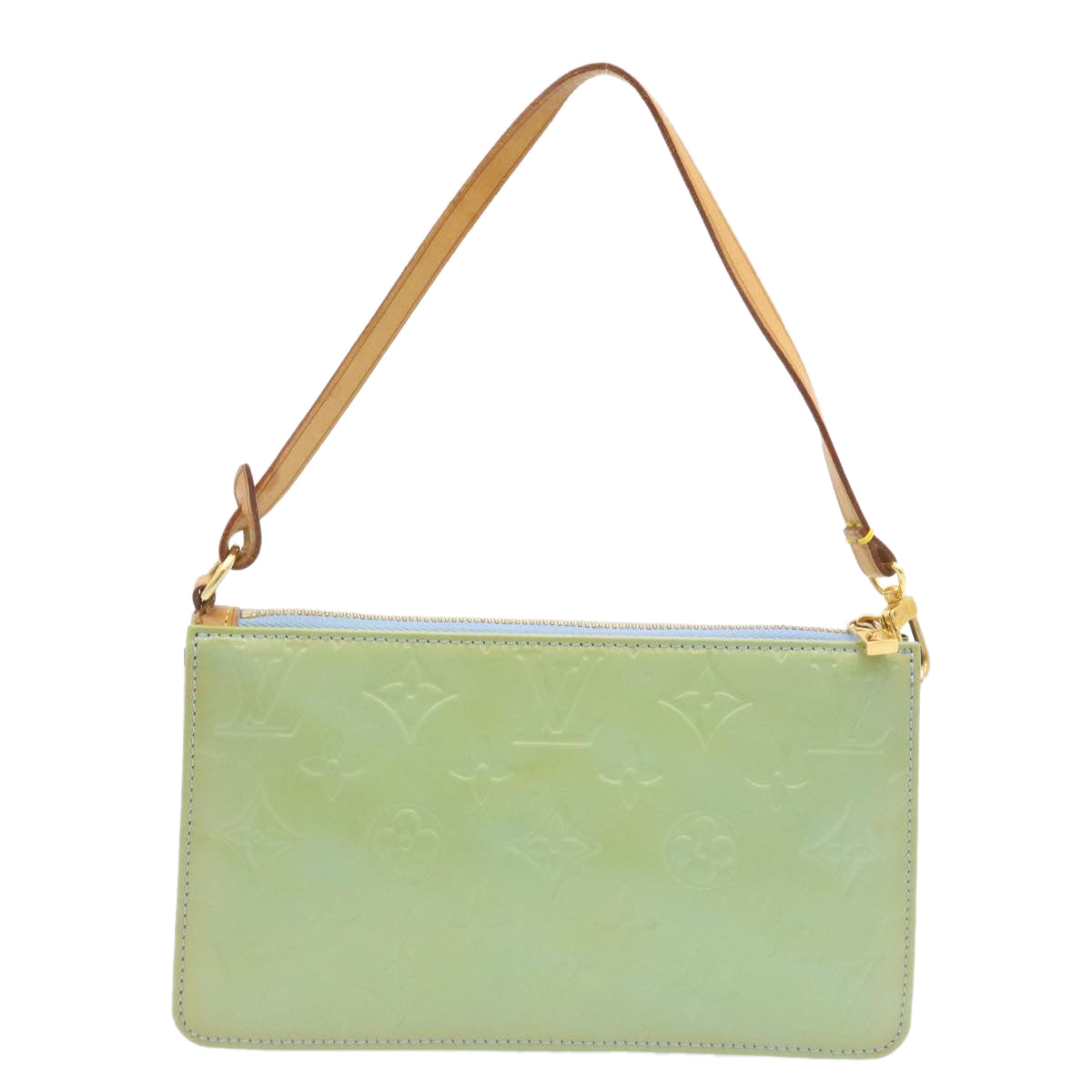 LOUIS VUITTON Monogram Vernis Lexington Pouch Baby Blue M91011 LV lt132