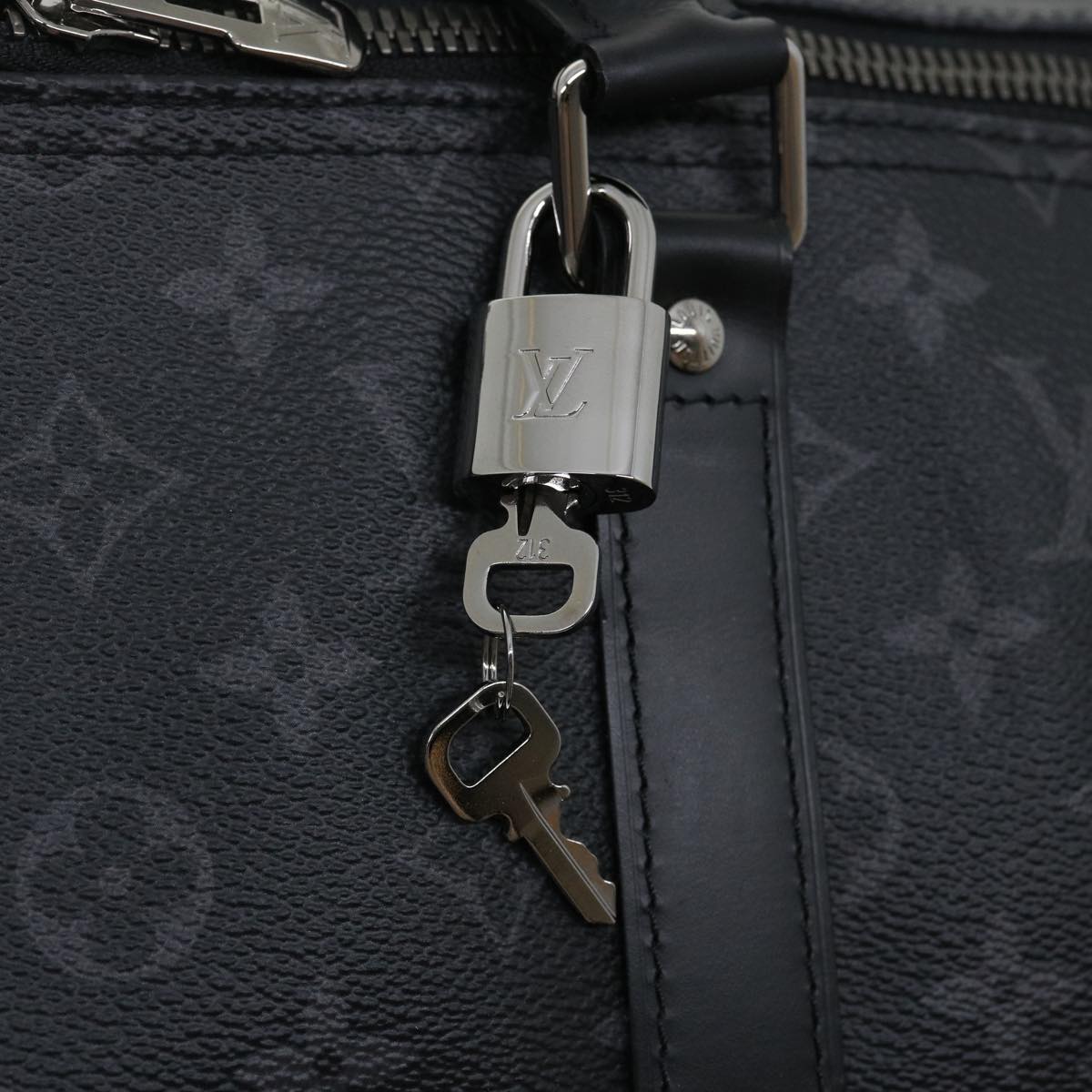 LOUIS VUITTON Eclipse Split Keepall Bandouliere 50 Boston Bag M43817 67489S