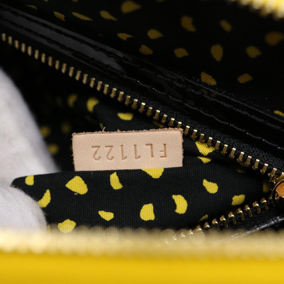 LOUIS VUITTON Vernis Dot Infinity Lockit MM Hand Bag Yellow M91398 67492SA