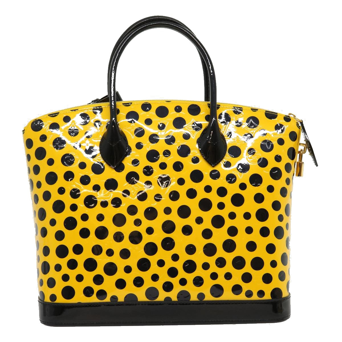 LOUIS VUITTON Vernis Dot Infinity Lockit MM Hand Bag Yellow M91398 67492SA