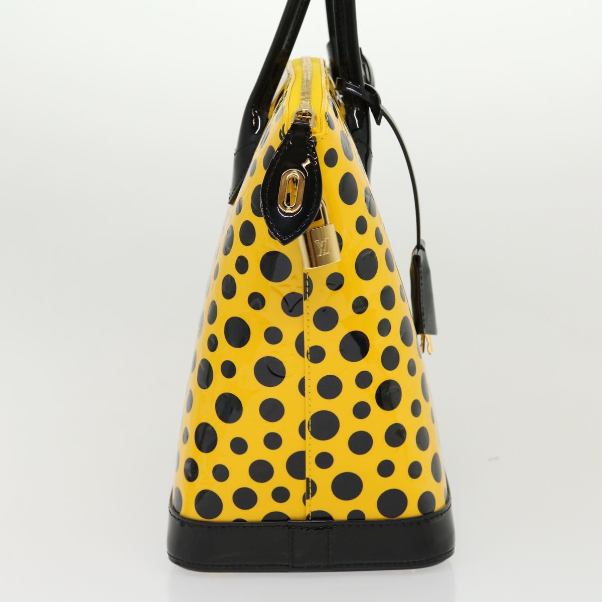 LOUIS VUITTON Vernis Dot Infinity Lockit MM Hand Bag Yellow M91398 67492SA
