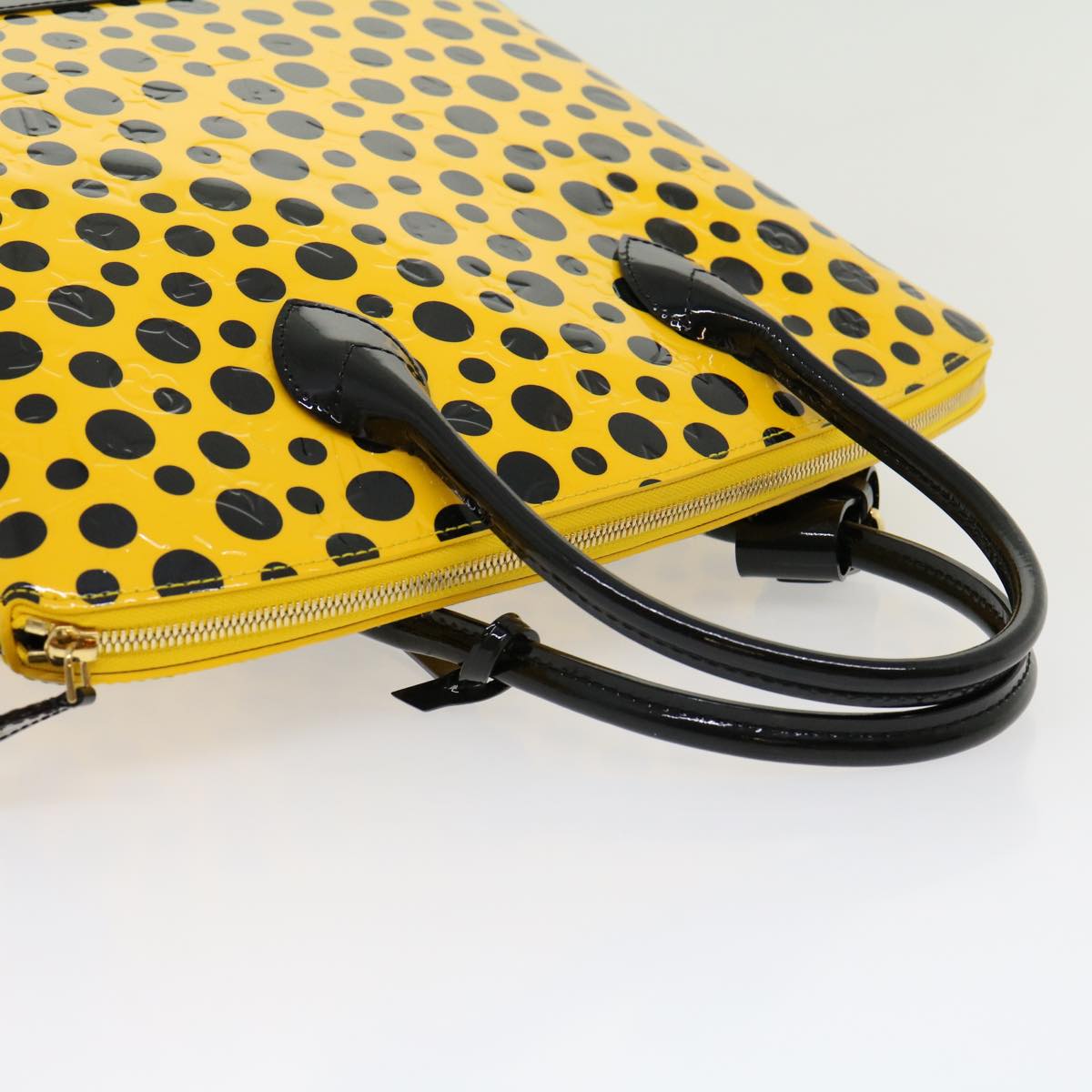 LOUIS VUITTON Vernis Dot Infinity Lockit MM Hand Bag Yellow M91398 67492SA