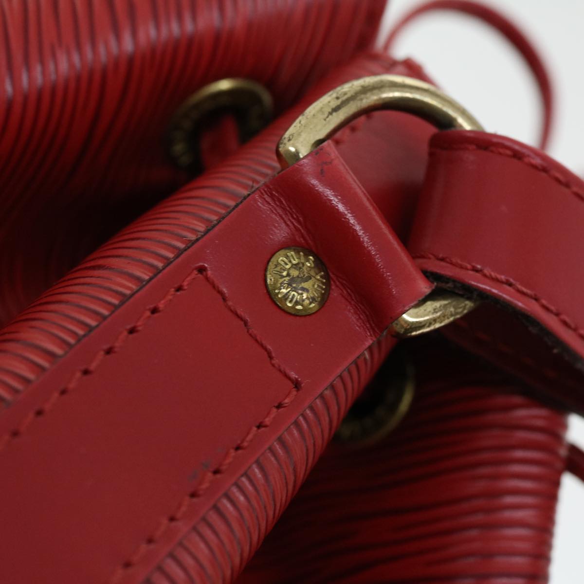 LOUIS VUITTON Epi Petit Noe Shoulder Bag Red M44107 LV lt601