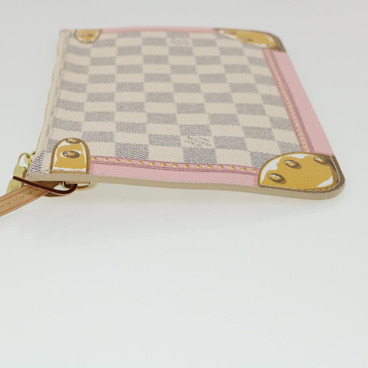 LOUIS VUITTON Damier Azur Summer Trunk Neverfull MM Hand Bag N41065 67494S