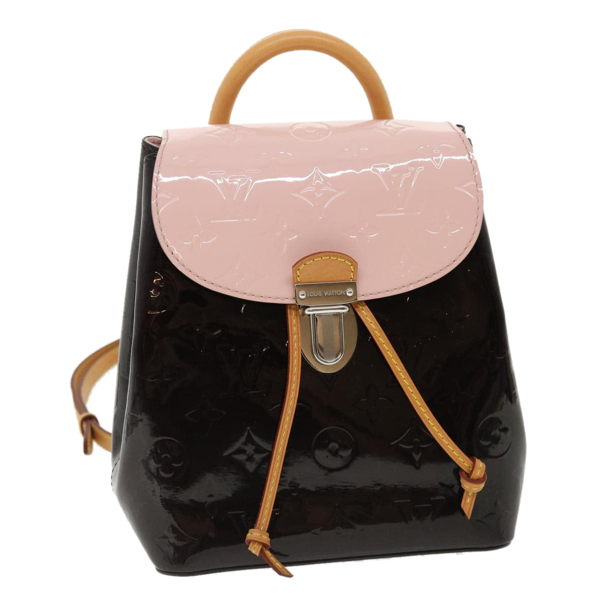 LOUIS VUITTON Monogram Vernis Hot spring Hand Bag Amarante M96053 LV 67495A