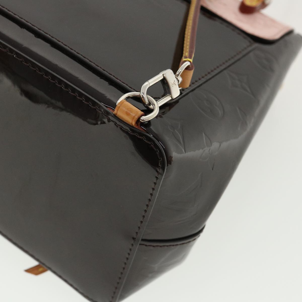 LOUIS VUITTON Monogram Vernis Hot spring Hand Bag Amarante M96053 LV 67495A