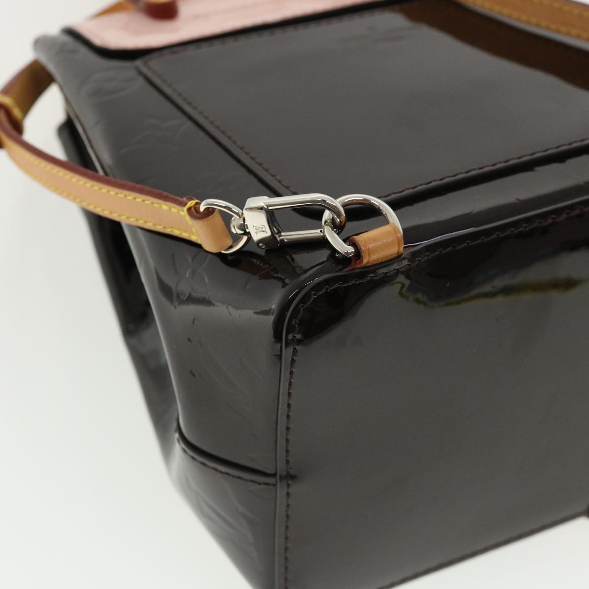 LOUIS VUITTON Monogram Vernis Hot spring Hand Bag Amarante M96053 LV 67495A