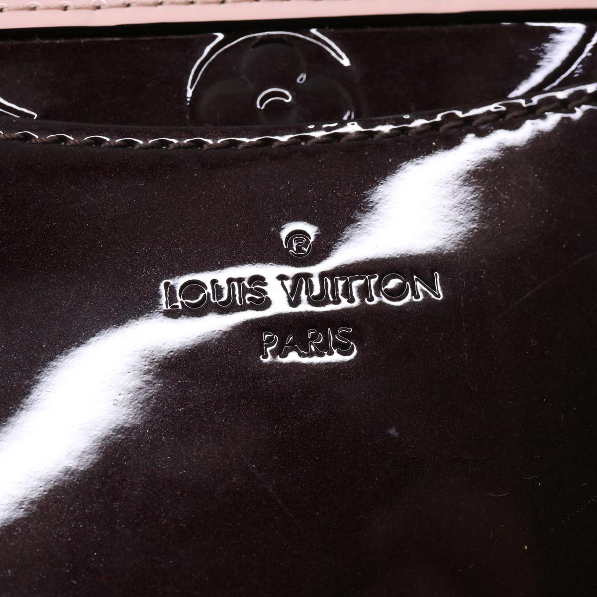 LOUIS VUITTON Monogram Vernis Hot spring Hand Bag Amarante M96053 LV 67495A