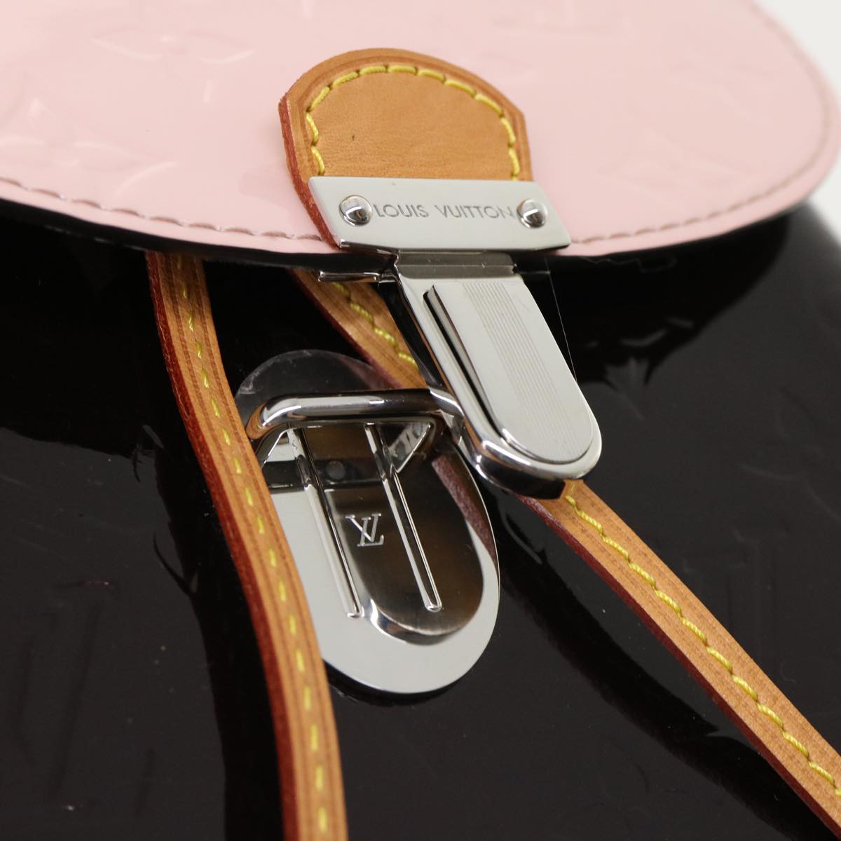 LOUIS VUITTON Monogram Vernis Hot spring Hand Bag Amarante M96053 LV 67495A
