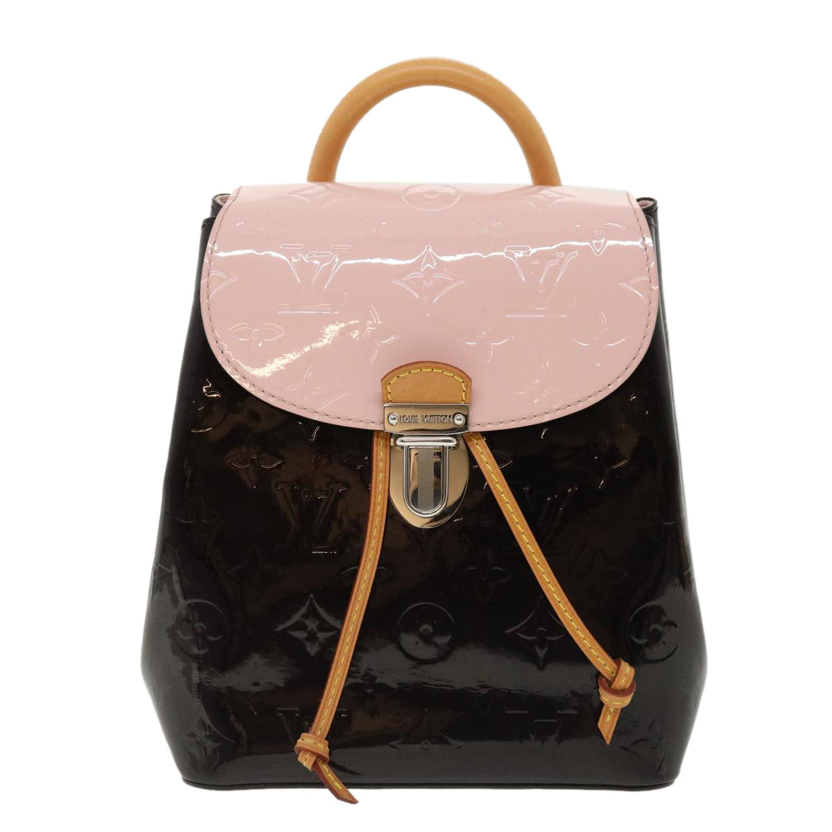 LOUIS VUITTON Monogram Vernis Hot spring Hand Bag Amarante M96053 LV 67495A