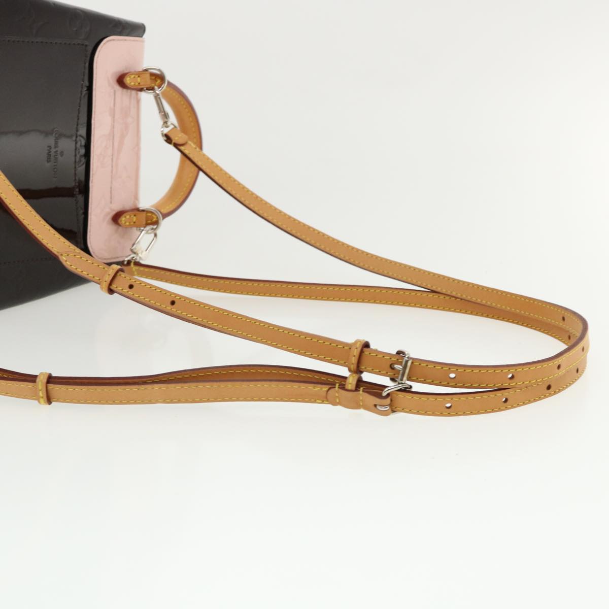 LOUIS VUITTON Monogram Vernis Hot spring Hand Bag Amarante M96053 LV 67495A