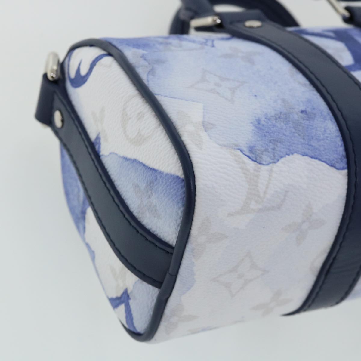 LOUIS VUITTON monogram water KeepallXS Hand Bag 2way Blue M45761 LV 67496S